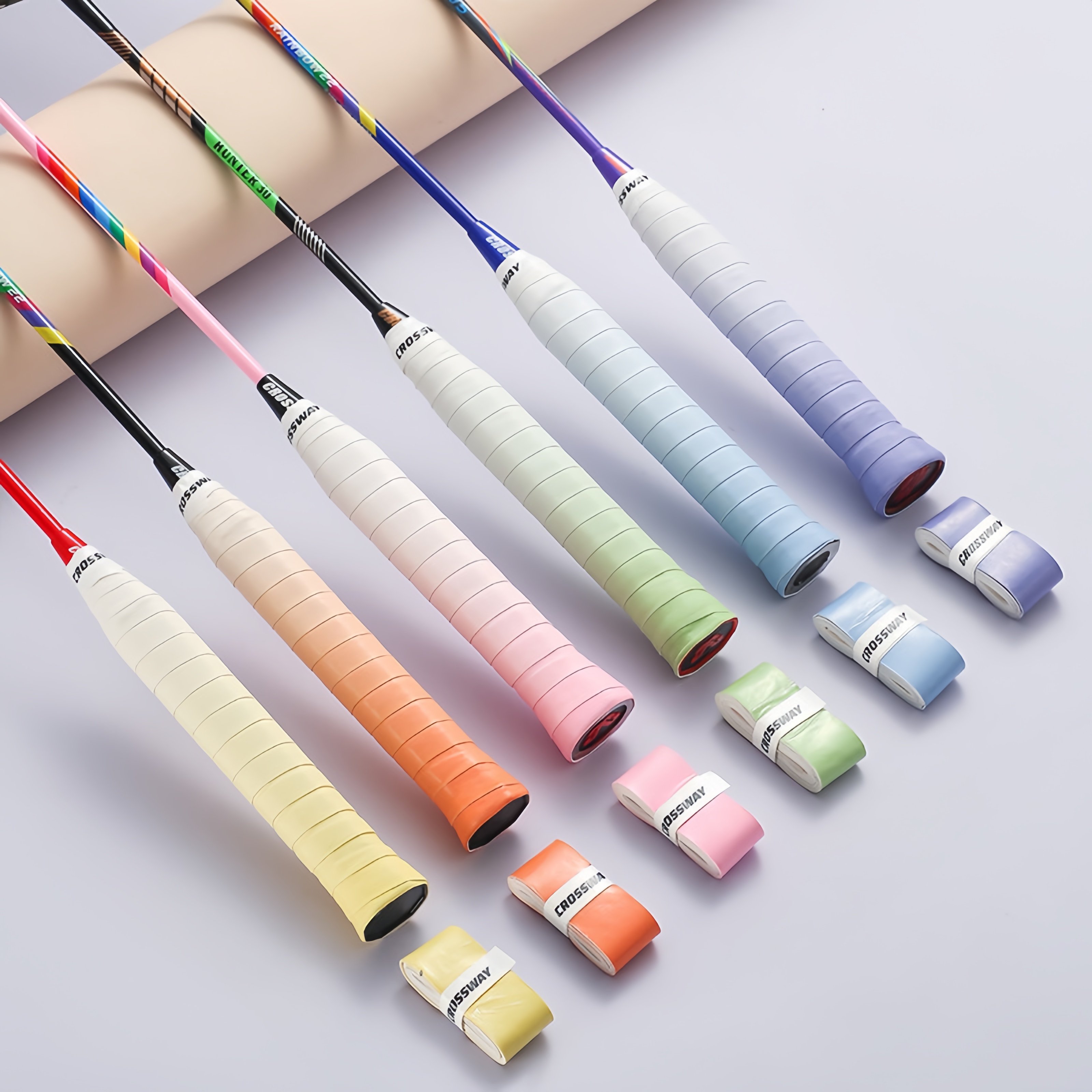 羽毛球拍渐变手胶龙胶防滑吸汗带粘性耐磨缠把带网球拍手柄缠绕带