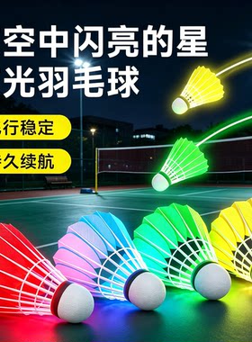 夜光羽毛球高端发光防风夜用户外
