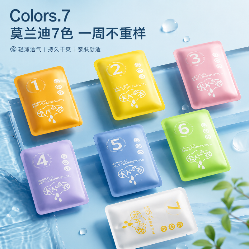 卡片一次性雨衣成人外穿加厚套头长款全身防大雨暴雨加长便携雨披