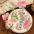 可爱西高地卡通毛绒小狗公仔挂件少女钥匙扣包包玩偶挂饰背包挂坠
