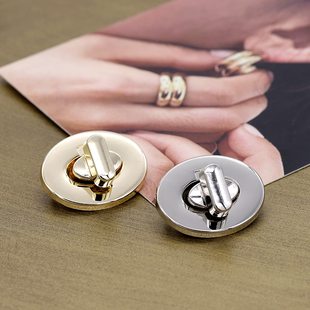 高档金属椭圆形锁扣女包包拧扣转扣金色扣子大衣风衣外套西装 搭扣