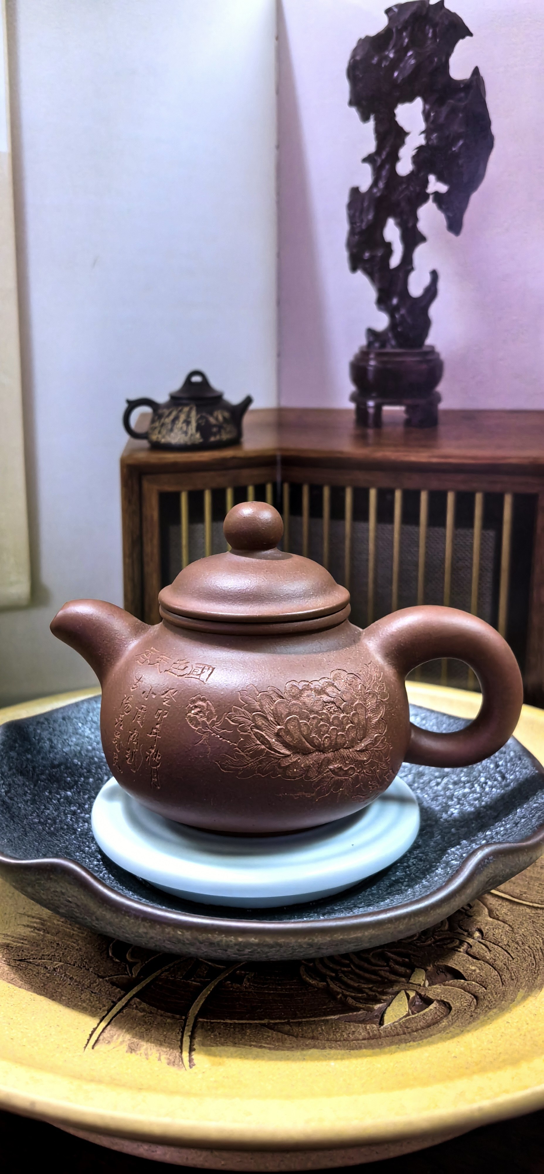 鲍学勤紫砂 潮汕总代理 茗香 清泉 清影 小清泉 红皮龙 牡丹图案