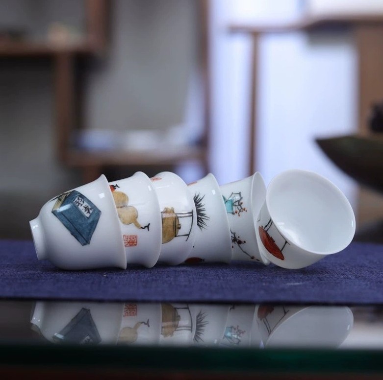 景德镇手工陶瓷茶杯主人杯品茗杯茶杯