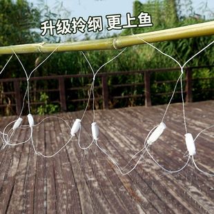 拎纲提纲鱼网7指小套沉网三层渔网粘网软丝网鲫鱼桂鱼白条挂网