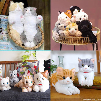 新品日本进口抱枕sunlemon猫咪玩偶公仔毛绒玩具儿童生日礼物推荐