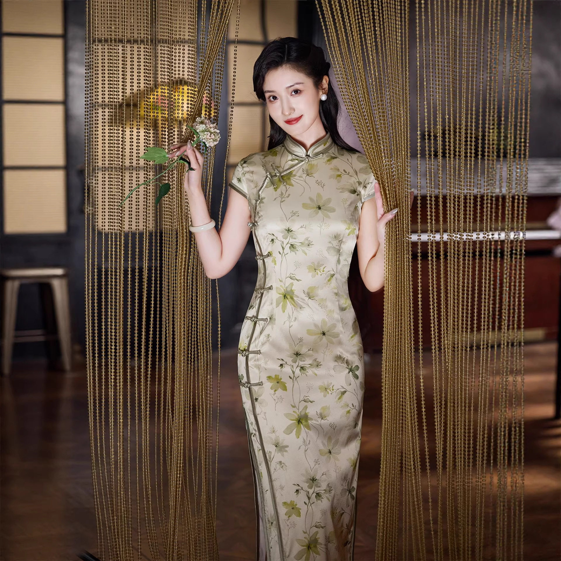 今典真丝旗袍2026新款夏季改良新中式桑蚕丝连衣裙高端素雅气质女