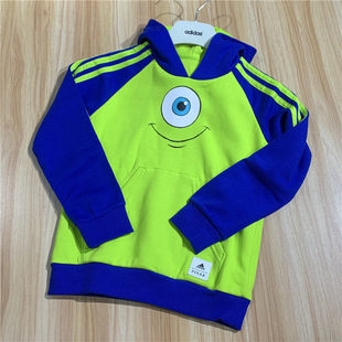 ADIDAS阿迪达斯 男童卡通针织加绒运动连帽卫衣外套HB7201