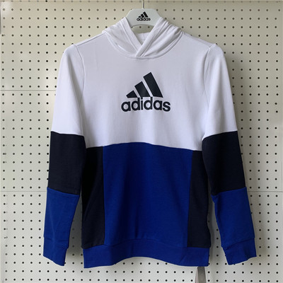 Adidas/阿迪达斯春秋儿童宽松拼色休闲运动卫衣外套HG6826
