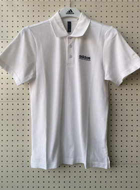 阿迪达斯翻领短袖男上衣夏季新款休闲polo衫男士体恤白T恤JI9056