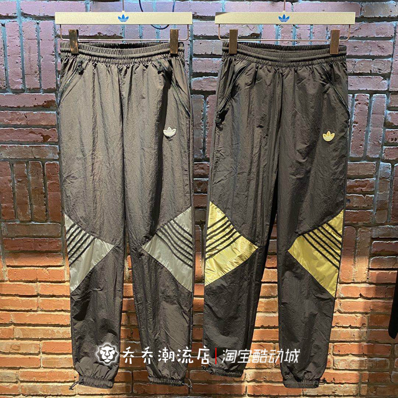 adidas三叶草弹力绳休闲运动裤
