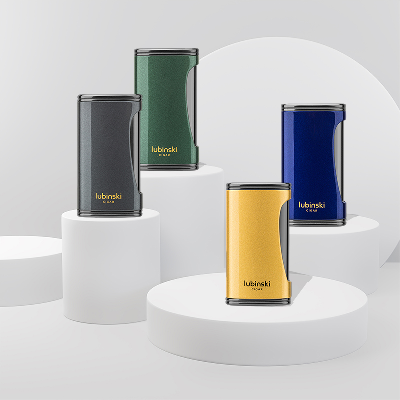 鲁宾斯基宽火焰雪茄打火机带钻孔