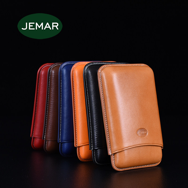 意大利jemar牛皮雪茄套 真皮雪茄盒 雪茄便携盒 罗布图尺寸464