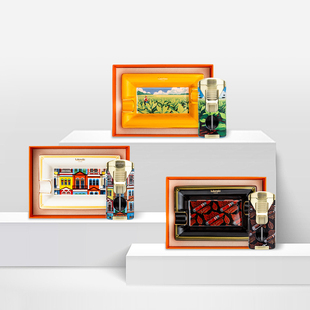 Lubinski鲁宾斯基雪茄打火机陶瓷烟灰缸两件套礼盒雪茄文化彩绘