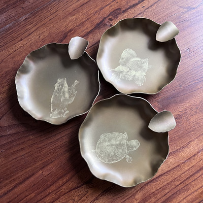 纯铜雪茄烟灰缸单人用