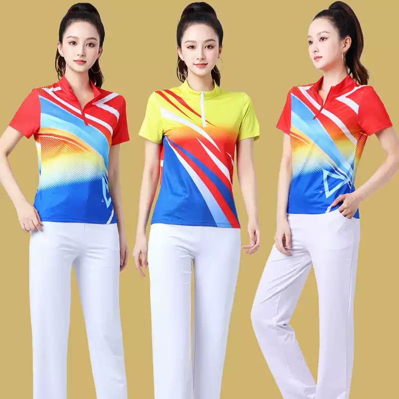 时尚休闲运动套装新款女团队表演出服户外跳舞健身跳操广场舞服装