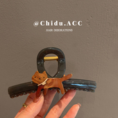 韩国卡通MIMI鲨鱼夹可爱动物醋酸发抓发夹气质后脑勺高级感发饰女