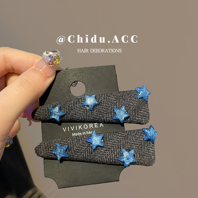 韩国东大门同款星星发夹女新款复古高级感百搭刘海夹碎发夹头饰