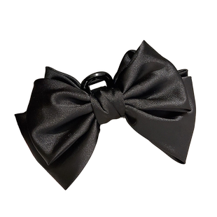 黑色双面蝴蝶结抓夹高级感在逃公主头顶大号发抓新款发夹女后脑勺