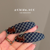 韩国ins风格 纹狗狗掰掰夹懒人bb夹甜美鸭嘴夹女侧边刘海碎发夹子