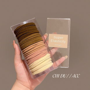 侈度简约头绳女夏季 扎马尾发绳网红气质皮筋耐用橡皮筋女扎头发头