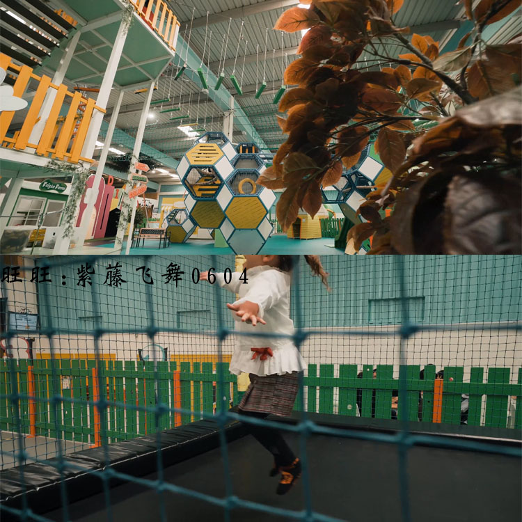 4k室内游乐场儿童主题乐园亲子蹦床手工坊滑滑梯高清实拍视频素材