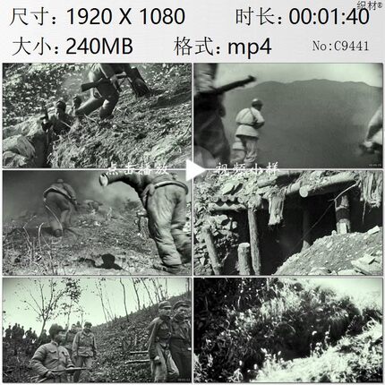 抗美援朝上甘岭战役激烈战斗历史实高清实拍视频素材