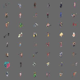 54个酷炫人物带材质 高质量人物设计资源参考素材学习必备 3d模型