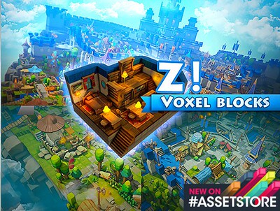 unity3d 像素块状卡通场景资源 Voxel Assets 高质量卡通风格