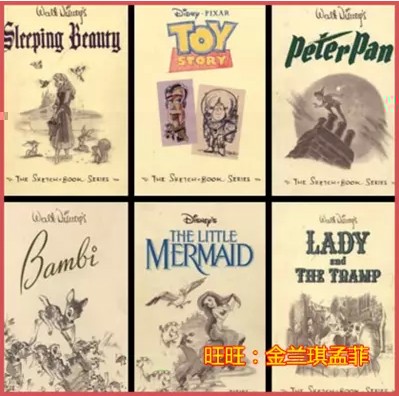 迪斯尼 线稿集 6册合集 CG 动漫 设定 参考素材 资料 原画 图集