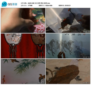 盐城 东台发绣 绣花 刺绣 民间手工艺 高清实拍视频素材