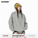 MODE 宽松运动上衣帽衫 美式 春季 外套 复古宽松连帽卫衣女新款 ICH