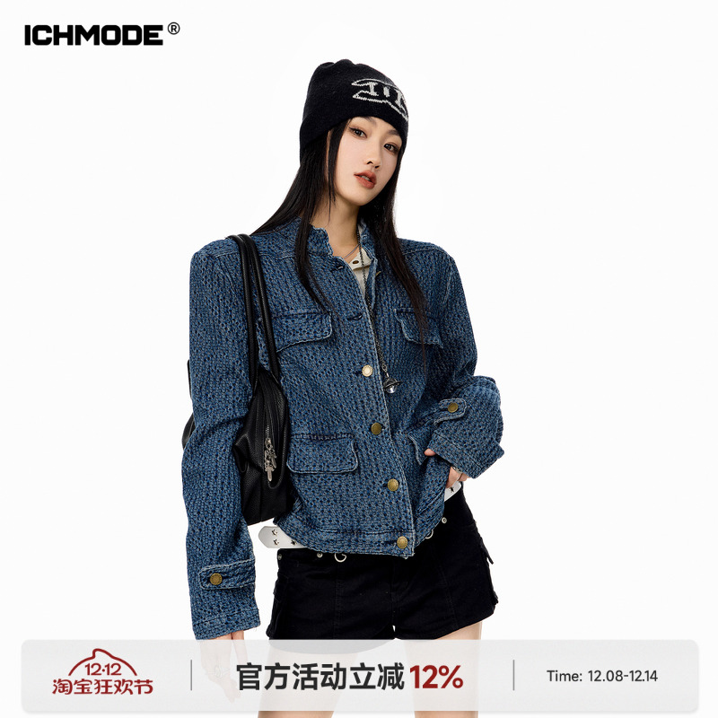 美式复古牛仔短外套女休闲夹克