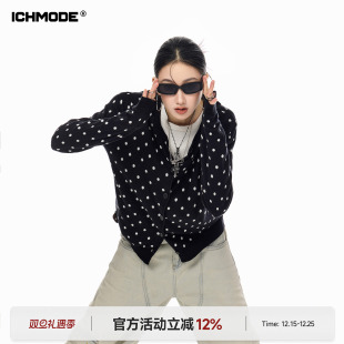 复古修身 美式 波点针织开衫 女2026新款 慵懒毛衣外套 ICH 春季 MODE