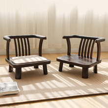 实木椅子家用小凳子榫卯久坐舒服飘窗和室茶椅榻榻米靠背座椅矮凳