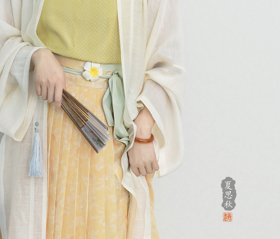 [슬링] ZHAO의 HANFU 원래 일일 모조 송나라 단색 캐미솔 조끼 비 HANFU 린넨 혼합