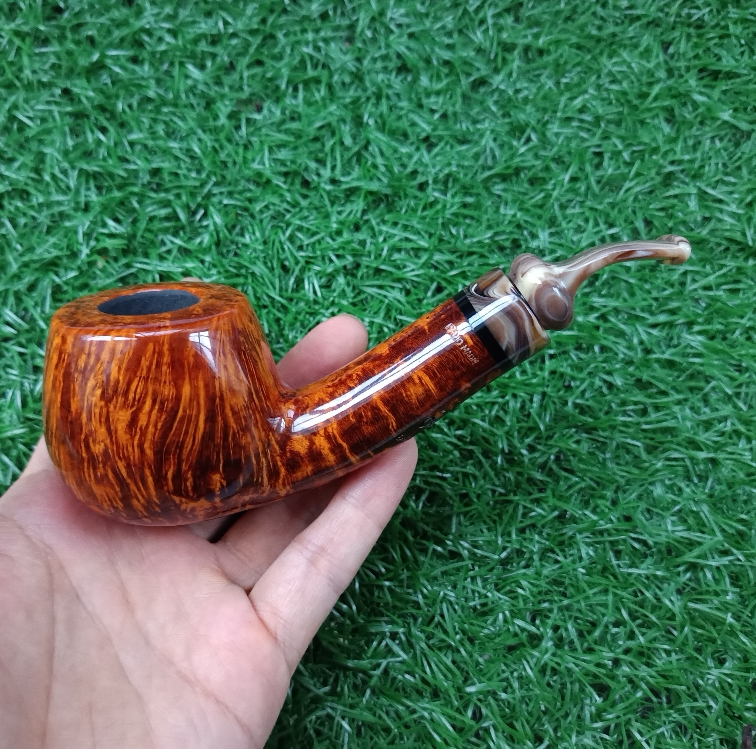 丹麦PederJeppesen彼得吉普森超大石楠木手工GR6烟斗光面9MM烟道
