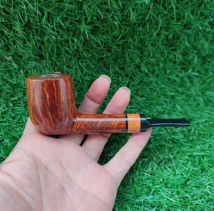 意大利进口石楠木实木手工中号英伦风经典直斗撞球烟斗9MM送工具