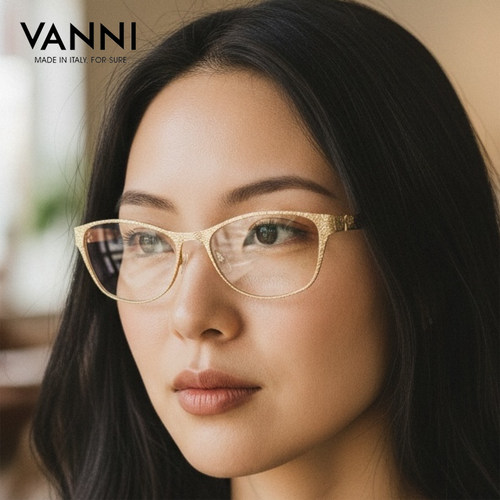 VANNI小众设计气质金属女眼镜框