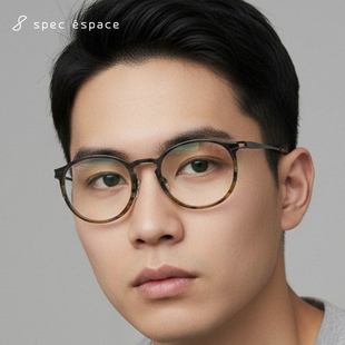 Espace眼镜框男女复古圆框纯钛超轻小脸眼镜ES2413T 日本限定Spec