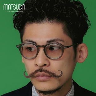 东京限定MATSUDA松田墨镜日本复古高级感浅色超轻纯钛太阳镜M2057
