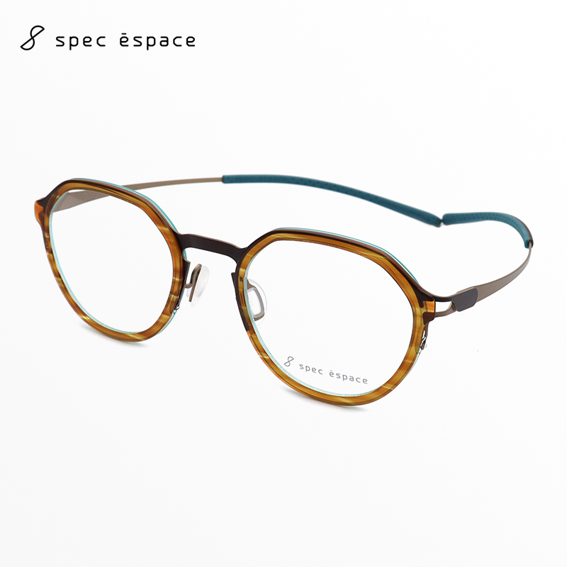 日本限量Spec Espace眼镜框女超轻纯钛小框时尚近视眼镜架ES2406T