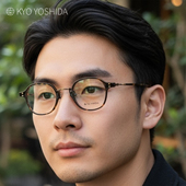 日本吉田京手工眼镜框男女款 复古圆框纯钛板材超轻小框眼镜架621