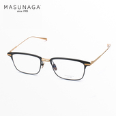 日本Masunaga增永眼镜框男近视纯钛超轻商务男士 方框镜架FLATIRON