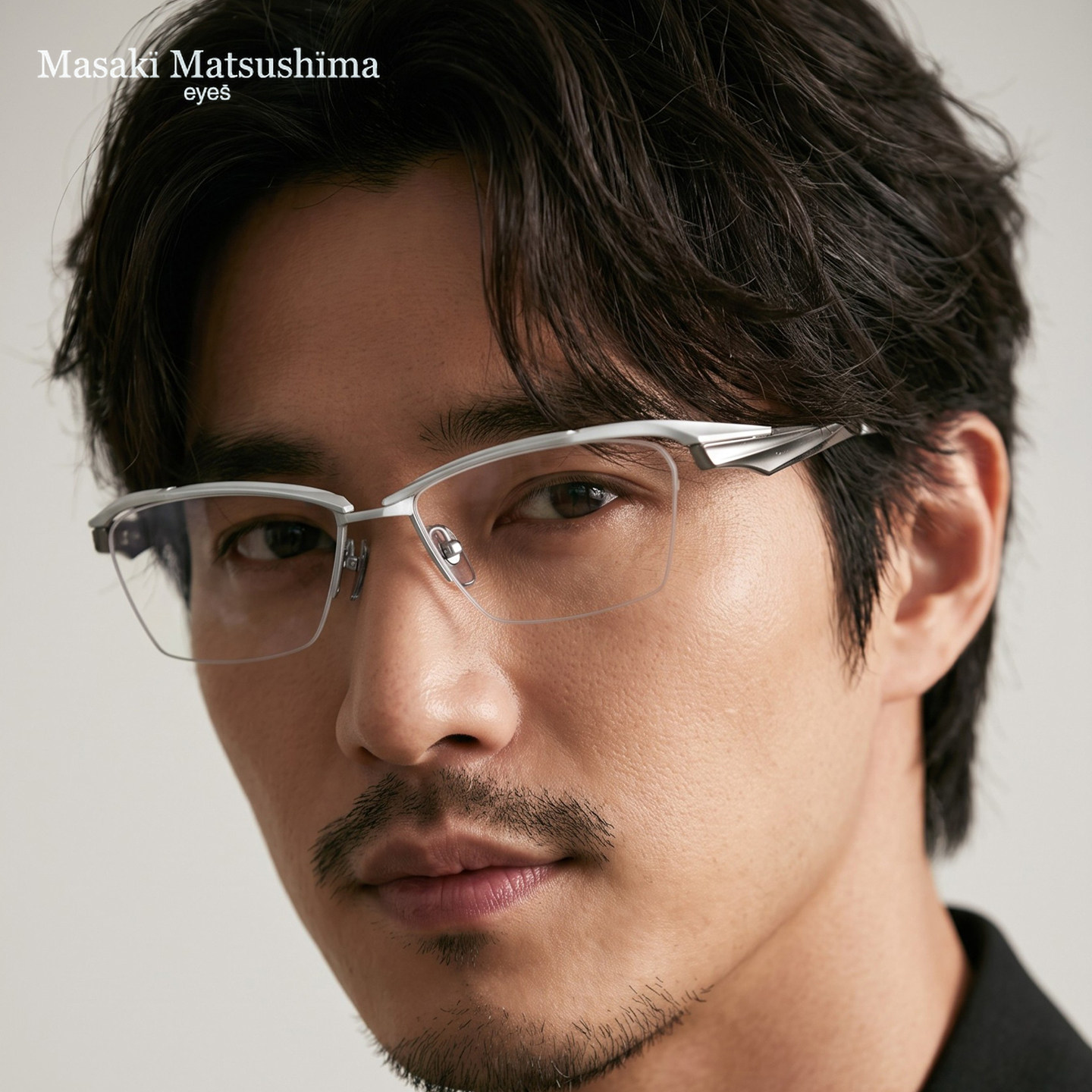 日本MASAKI松岛正树眼镜框男大脸加宽半框纯钛眉线框眼镜架MF1320