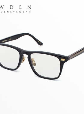 日本OWDEN手工眼镜框男近视全框方框小脸斯文商务黑色眼镜架AYER