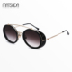 日本MATSUDA松田墨镜飞行员圆框双梁男女超轻纯钛小脸太阳镜M3155