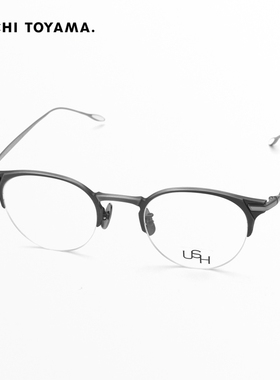 日本YUICHI TOYAMA眼镜框男款纯钛超轻半框圆框商务小脸眼镜架075