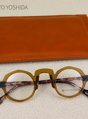 吉田京眼镜框日系小众设计多边形高度数复古小框40mm眼镜架21249