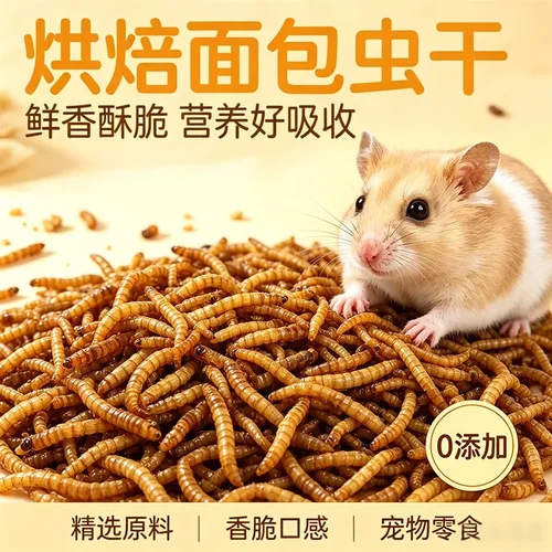 金丝熊面包虫干黄粉干仓鼠粮食刺猬龟粮营养食物零食用品高钙饲料
