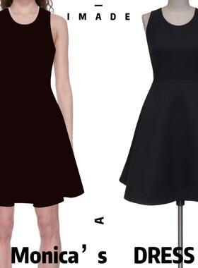 老友记 |  莫妮卡同款小黑裙御姐战袍礼服显瘦收腰女A型裙